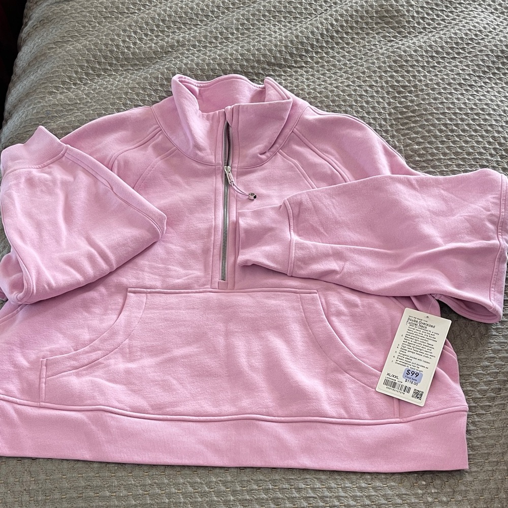 lululemon athletica Light Pink Half-Zip Hoodie